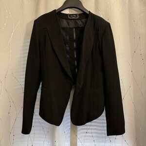 Black Suit Coat with back pattern with zipper